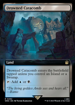 naokuroshop MTG [WHO][0492][土地][R][EN][水没した地下墓地/Drowned Catacomb]（foil） NM