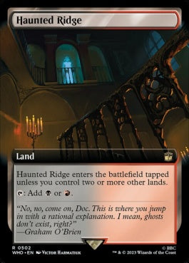 naokuroshop MTG [WHO][0502][土地][R][EN][憑依された峰/Haunted Ridge]（foil） NM