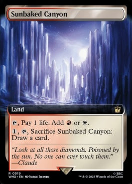 naokuroshop MTG [WHO][0519][土地][R][EN][灼陽大峡谷/Sunbaked Canyon]（foil） NM