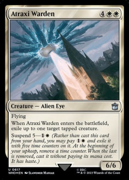 naokuroshop MTG [WHO][0617][白][U][EN][アトラクシの管理者/Atraxi Warden] NM