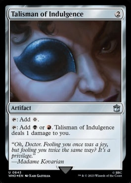 naokuroshop MTG [WHO][0843][茶][U][EN][耽溺のタリスマン/Talisman of Indulgence] NM