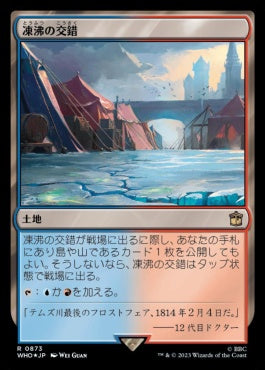 naokuroshop MTG [WHO][0873][土地][R][JP][凍沸の交錯/Frostboil Snarl] NM