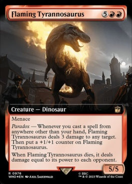 naokuroshop MTG [WHO][0976][赤][R][EN][燃え盛るティラノサウルス/Flaming Tyrannosaurus] NM