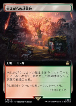 naokuroshop MTG [WHO][1076][土地][R][JP][燃えがらの林間地/Cinder Glade] NM