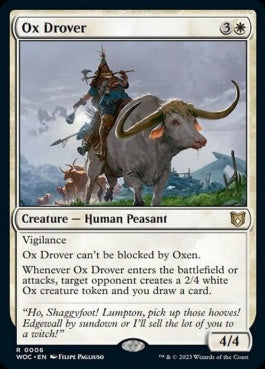 naokuroshop MTG [WOC][006][白][R][EN][雄牛曳き/Ox Drover] NM