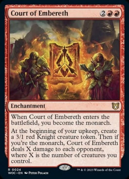 naokuroshop MTG [WOC][024][赤][R][EN][エンバレスの宮廷/Court of Embereth]（foil） NM