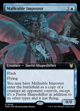 naokuroshop MTG [WOC][046][青][R][EN][柔順な替え玉/Malleable Impostor] NM