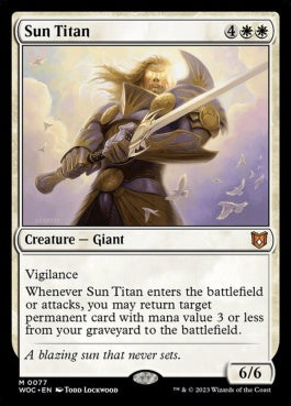 naokuroshop MTG [WOC][077][白][M][EN][太陽のタイタン/Sun Titan] NM