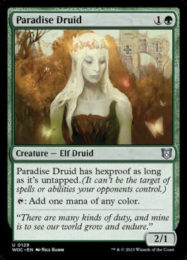 naokuroshop MTG [WOC][129][緑][U][EN][楽園のドルイド/Paradise Druid] NM