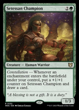 naokuroshop MTG [WOC][132][緑][R][EN][セテッサの勇者/Setessan Champion] NM