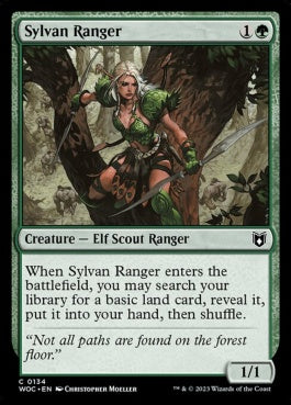 naokuroshop MTG [WOC][134][緑][C][EN][森のレインジャー/Sylvan Ranger] NM