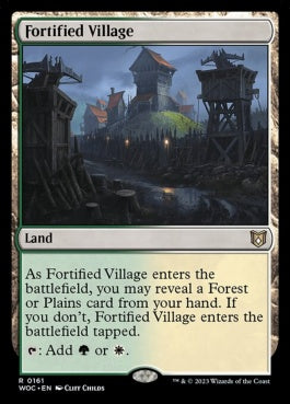 naokuroshop MTG [WOC][161][土地][R][EN][要塞化した村/Fortified Village] NM