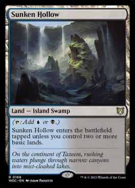 naokuroshop MTG [WOC][168][土地][R][EN][窪み渓谷/Sunken Hollow] NM