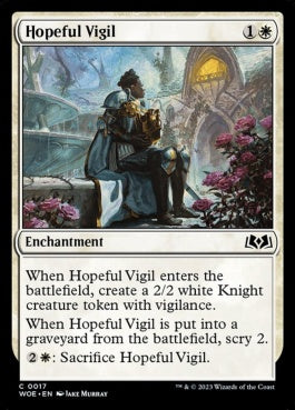 naokuroshop MTG [WOE][017][白][C][EN][希望ある祈祷/Hopeful Vigil]（foil） NM