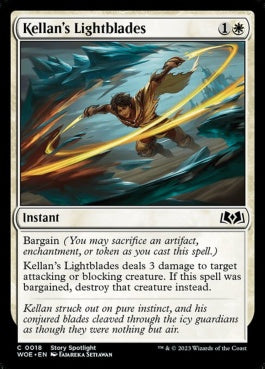 naokuroshop MTG [WOE][018][白][C][EN][ケランの光刃/Kellan's Lightblades]（foil） NM