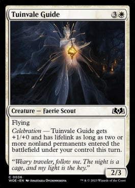 naokuroshop MTG [WOE][036][白][C][EN][チューインベイルの導き手/Tuinvale Guide]（foil） NM