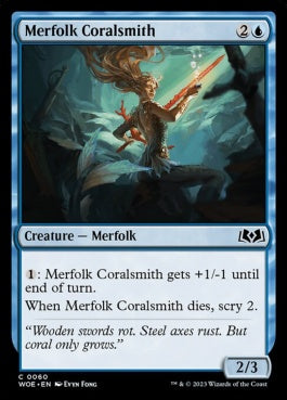 naokuroshop MTG [WOE][060][青][C][EN][マーフォークの珊瑚鍛冶/Merfolk Coralsmith] NM