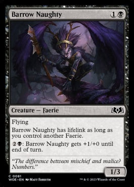 naokuroshop MTG [WOE][081][黒][C][EN][墳丘のいたずら好き/Barrow Naughty]（foil） NM