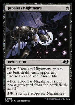 naokuroshop MTG [WOE][095][黒][C][EN][望み無き悪夢/Hopeless Nightmare]（foil） NM