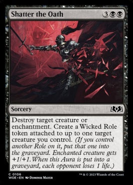 naokuroshop MTG [WOE][106][黒][C][EN][誓い破り/Shatter the Oath]（foil） NM