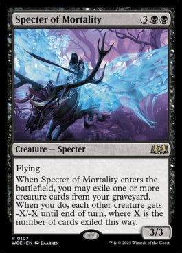 naokuroshop MTG [WOE][107][黒][R][EN][必滅の死霊/Specter of Mortality] NM