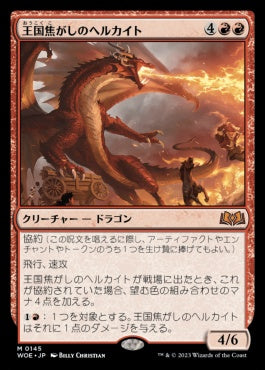 naokuroshop MTG [WOE][145][赤][M][JP][王国焦がしのヘルカイト/Realm-Scorcher Hellkite]（foil） NM