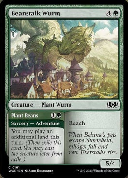 naokuroshop MTG [WOE][161][緑][C][EN][豆の木のワーム/Beanstalk Wurm]（foil） NM