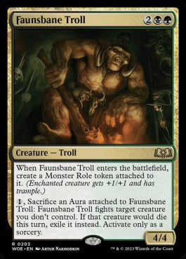 naokuroshop MTG [WOE][203][多][R][EN][フォーン忌みのトロール/Faunsbane Troll] NM