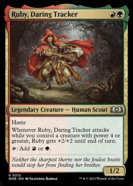 naokuroshop MTG [WOE][212][多][U][EN][勇敢な追跡者、ルビー/Ruby, Daring Tracker]（foil） NM