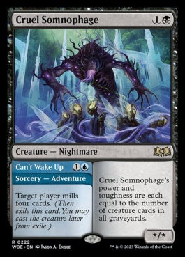 naokuroshop MTG [WOE][222][多][R][EN][非情なソムノファージ/Cruel Somnophage] NM