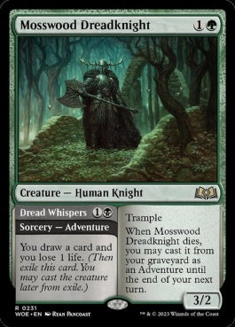 naokuroshop MTG [WOE][231][多][R][EN][苔森の戦慄騎士/Mosswood Dreadknight]（foil） NM