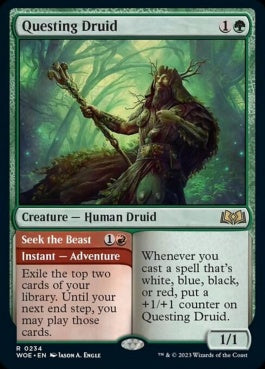 naokuroshop MTG [WOE][234][多][R][EN][探索するドルイド/Questing Druid]（foil） NM