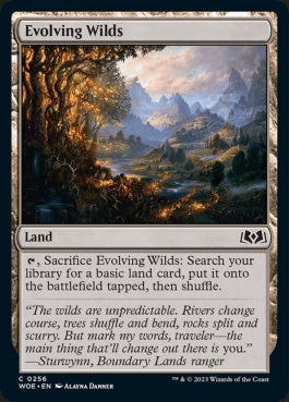 naokuroshop MTG [WOE][256][土地][C][EN][進化する未開地/Evolving Wilds]（foil） NM