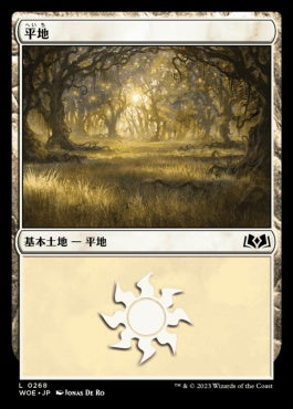 naokuroshop MTG [WOE][268][土地][C][JP][平地/Plains] NM