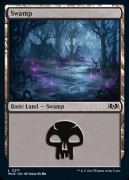 naokuroshop MTG [WOE][271][土地][C][EN][沼/Swamp]（foil） NM