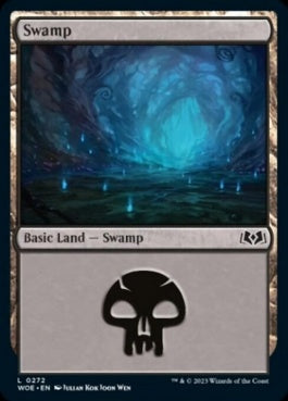 naokuroshop MTG [WOE][272][土地][C][EN][沼/Swamp]（foil） NM