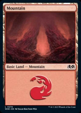 naokuroshop MTG [WOE][274][土地][C][EN][山/Mountain]（foil） NM