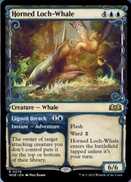 naokuroshop MTG [WOE][278][青][R][EN][有角の湖鯨/Horned Loch-Whale]（foil） NM