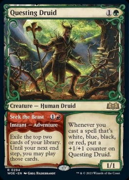 naokuroshop MTG [WOE][294][多][R][EN][探索するドルイド/Questing Druid]（foil） NM