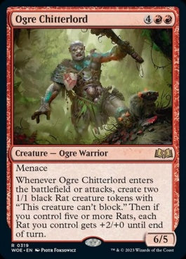 naokuroshop MTG [WOE][319][赤][R][EN][オーガの囀王/Ogre Chitterlord]（foil） NM