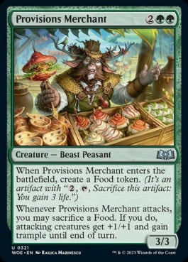 naokuroshop MTG [WOE][321][緑][U][EN][食糧の商人/Provisions Merchant]（foil） NM