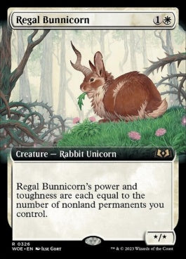 naokuroshop MTG [WOE][326][白][R][EN][威厳あるバニコーン/Regal Bunnicorn]（foil） NM