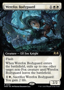 naokuroshop MTG [WOE][329][白][R][EN][人狐のボディガード/Werefox Bodyguard] NM