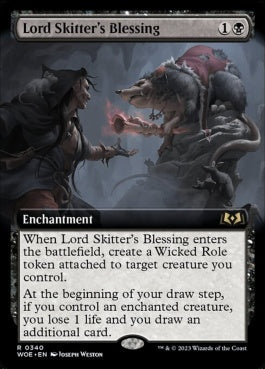 naokuroshop MTG [WOE][340][黒][R][EN][駆け抜け侯の祝福/Lord Skitter's Blessing]（foil） NM