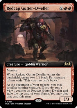 naokuroshop MTG [WOE][351][赤][R][EN][レッドキャップのどぶ住まい/Redcap Gutter-Dweller]（foil） NM