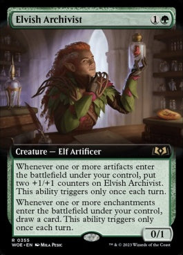 naokuroshop MTG [WOE][355][緑][R][EN][エルフの文書管理人/Elvish Archivist]（foil） NM