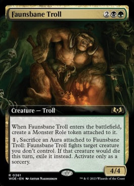 naokuroshop MTG [WOE][361][多][R][EN][フォーン忌みのトロール/Faunsbane Troll]（foil） NM