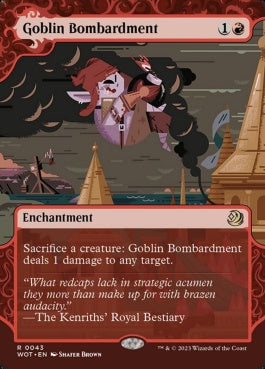 naokuroshop MTG [WOT][043][赤][R][EN][ゴブリンの砲撃/Goblin Bombardment]（foil） NM