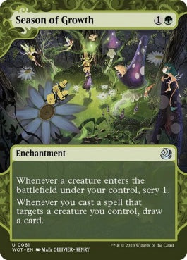 naokuroshop MTG [WOT][061][緑][U][EN][成長の季節/Season of Growth]（foil） NM