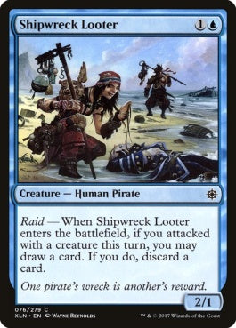 naokuroshop MTG [XLN][076][青][C][EN][難破船あさり/Shipwreck Looter] NM